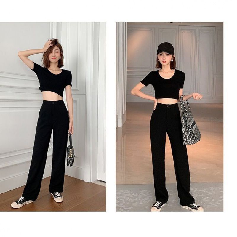 Quần Ống Rộng  Dáng Suông Đứng Kiểu Culottes, Cạp Cao Ống Loe Phong Cách Hàn Quốc ZOZO Siêu Đẹp Hai Màu Đen, Kem Đủ size | BigBuy360 - bigbuy360.vn