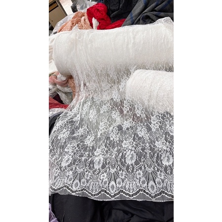 Ren tơ trắng mềm đanh mỏng nhẹ 150k/5m khổ 1,5