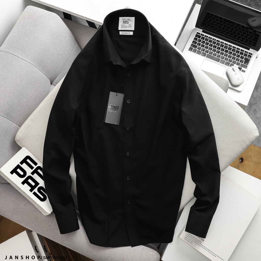 Áo Sơ Mi Fapas Trơn, Sơ Mi Tay Dài Dành Cho Nam Hot Nhất