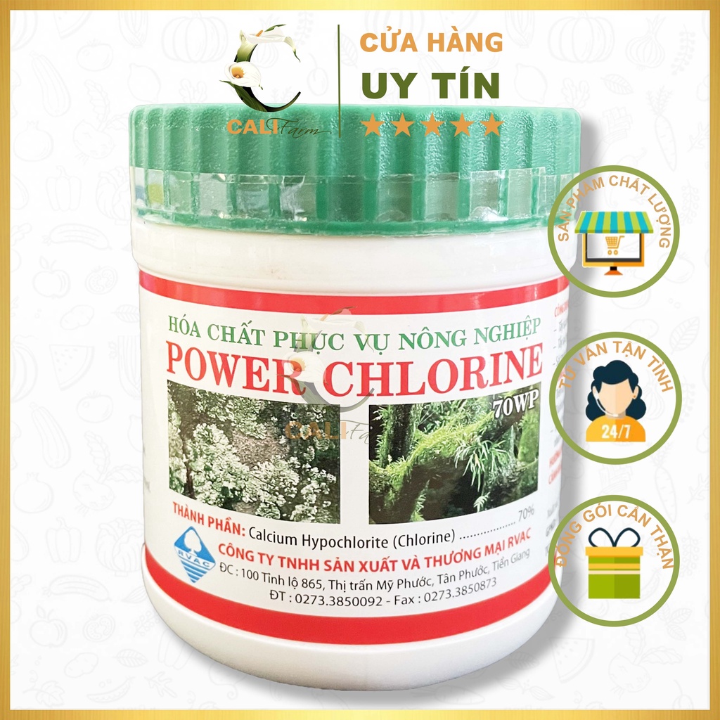 Chất Tẩy Rong Rêu Cây trồng, Sân Nhà, Sát khuẩn chuồng trại Power Chlorine hộp 300gram