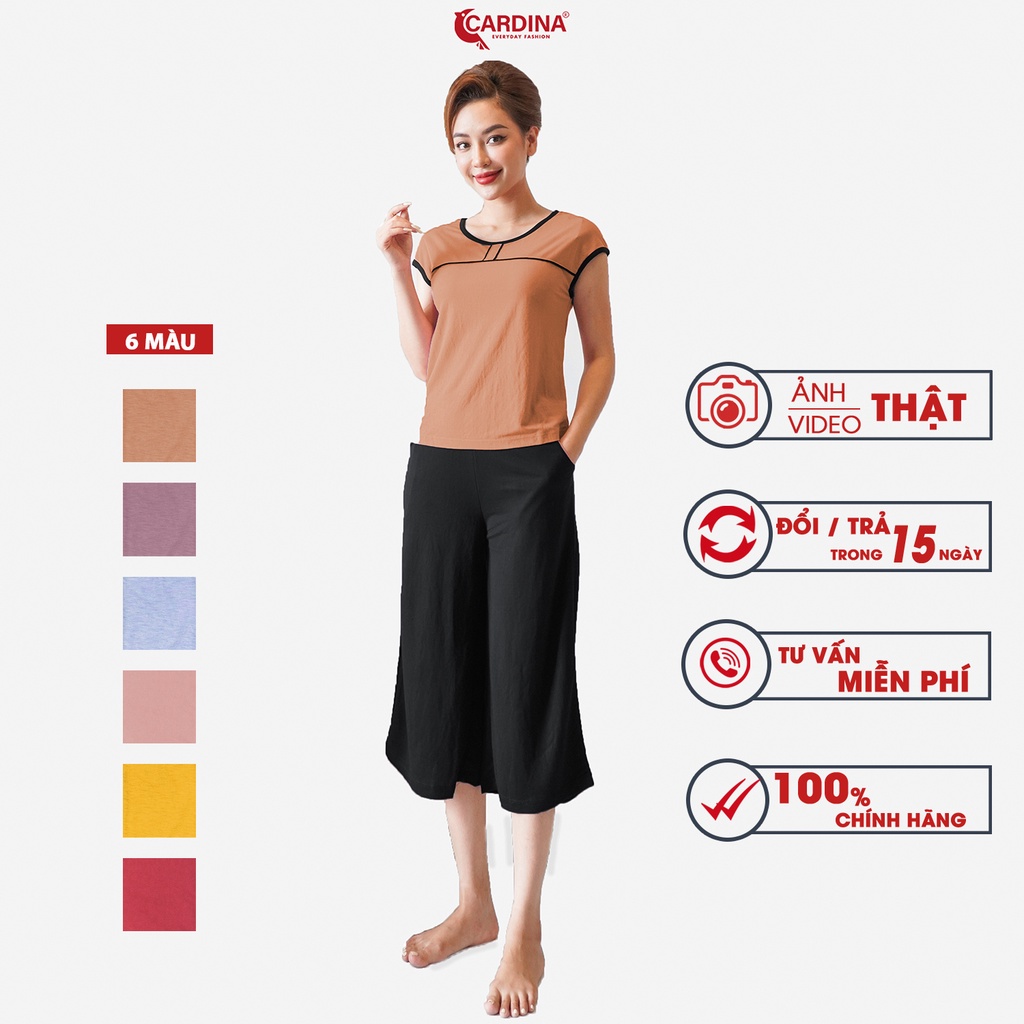 Đồ Bộ Nữ 𝐂𝐀𝐑𝐃𝐈𝐍𝐀 Chất Cotton Nhật Cao Cấp Quần Ông Sớ Áo Cộc Tay Thoáng Mát DN2