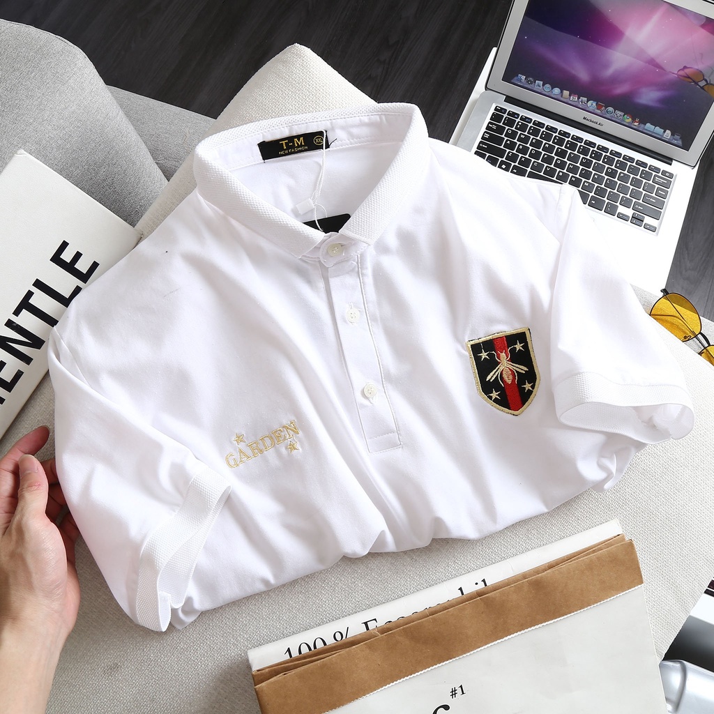 Áo phông Nam ĐỦ SIZE [XẢ KHO] 💓MEN-BOUTIQUE💓 Áo Polo Gucci logo thêu Garden ong sao M-XXL -Thấm Hút Mồ Hôi Co Dãn