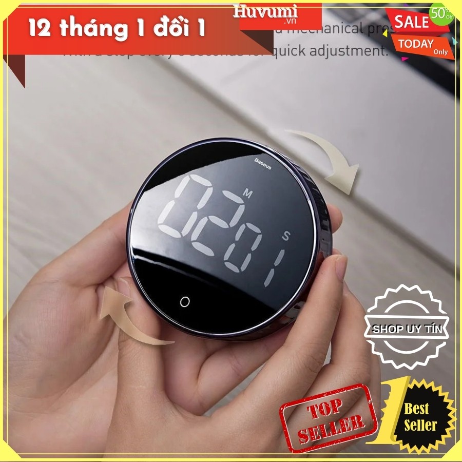 Đồng hộ hẹn giờ đếm ngược Heyo Rotation LED Countdown Timer - LV716-BK - New 100%