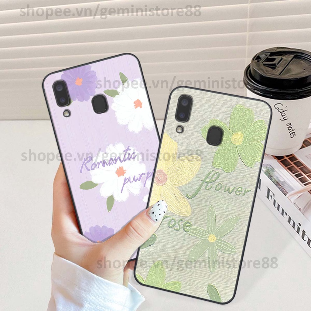 Ốp Samsung A20 / A30 in hình hoa lá nhiều màu sắc siêu đẹp, siêu xinh, siêu cá tính