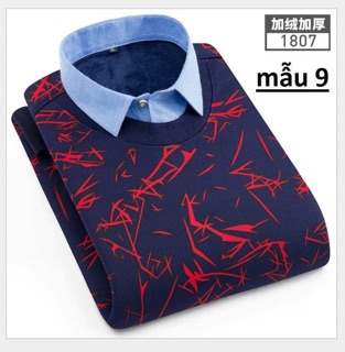 Áo len cổ sơ mi