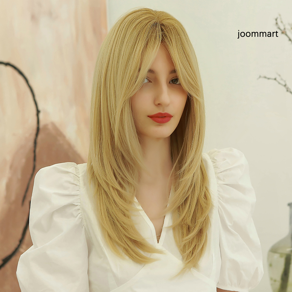 Tóc Giả Xoăn Dài Màu Vàng Thời Trang Dành Cho Nữ