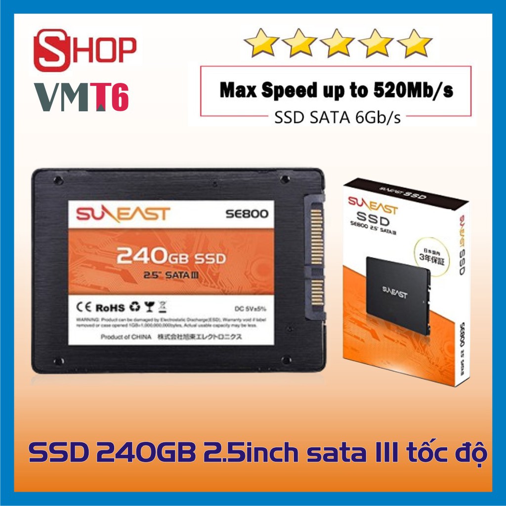Ổ Cứng SSD 240GB Sunneast Sata 3 chuẩn 2.5inch chính hãng - Hàng chính hãng nội địa nhật bản !