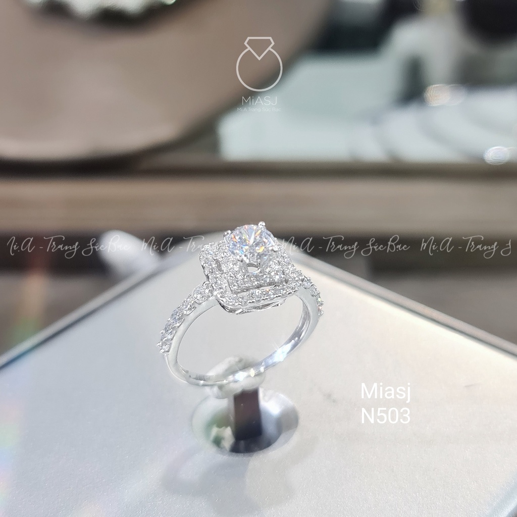 Nhẫn nữ bạc Ý S925 MiASJ nạm đá Cz cao cấp N503