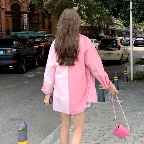 Áo Sơ Mi Chống Nắng Tay Dài Dáng Rộng Phong Cách Preppy Dễ Phối Đồ