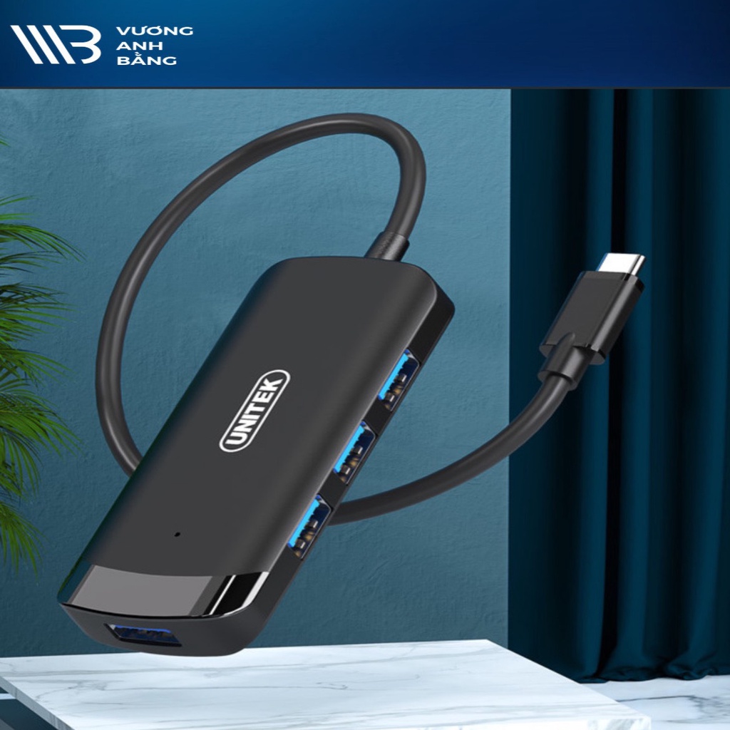 Hub USB 3.0 4 port UNITEK H110D (Cổng Type-C)- Hàng Chính Hãng