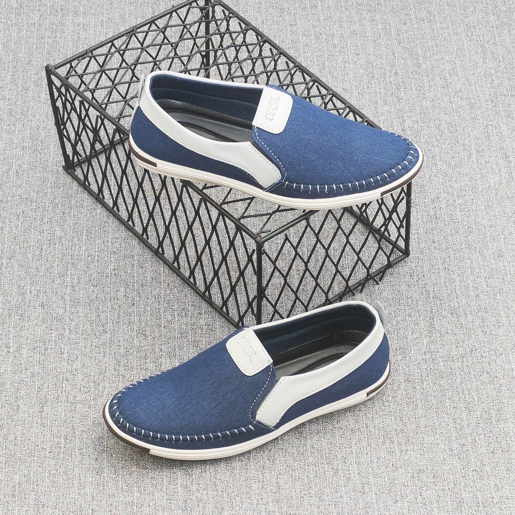 Giày lười vải nan thoáng khí thời trang ORSIL mã MD1