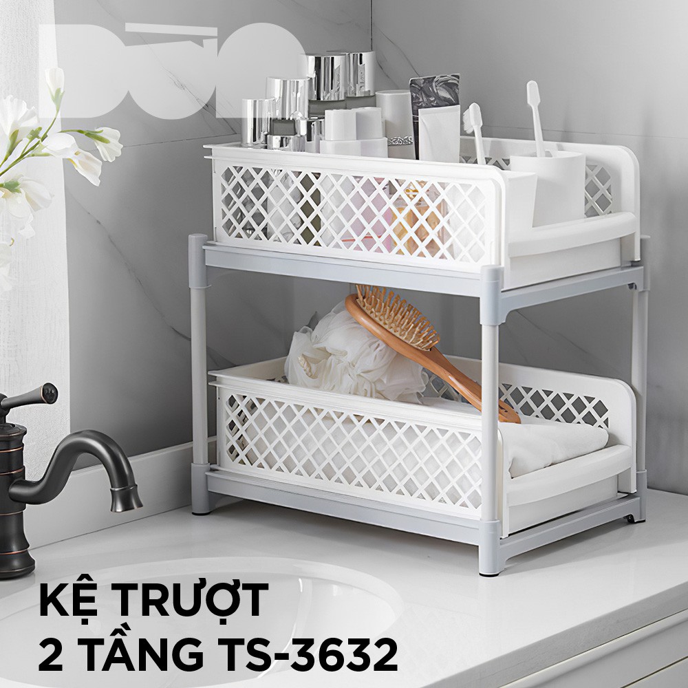 Kệ 2 tầng kéo trượt tiện ích đa năng - Hàng xuất khẩu Đức - TS3632