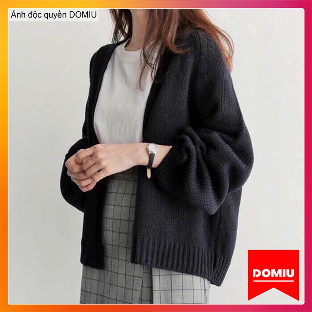 Áo cadigan nữ DOMIU chất len mùa thu đông dày dặn | BigBuy360 - bigbuy360.vn
