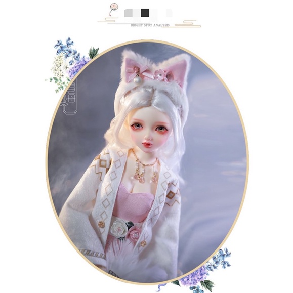 Búp bê phong cách Nhật Bản hồ ly BJD dễ thương cao 41,8cm