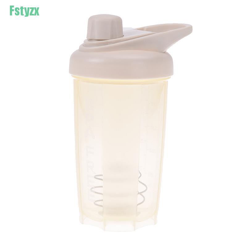 fstyzx 1pc protein shaker bottle with mixed ball fitness gym water bottle fitness mixer