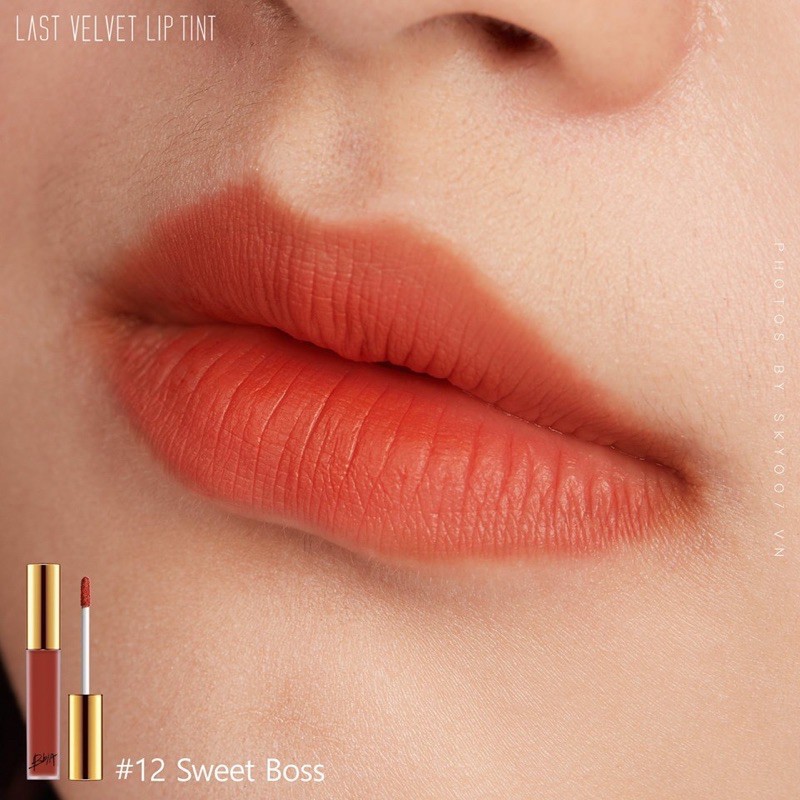 [CHÍNH HÃNG][SẴN] Son Bbia Last Velvet Liptint màu 12 Cam Cháy