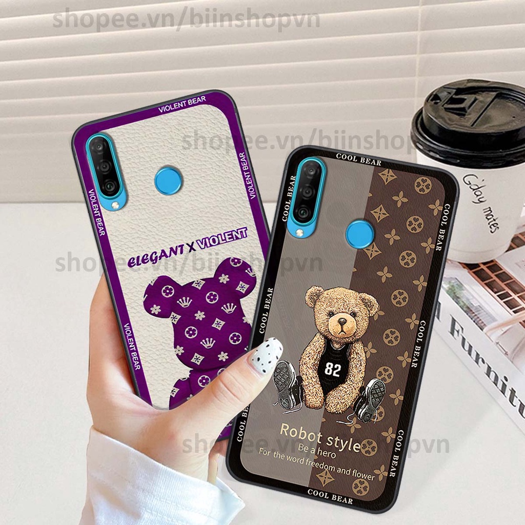 Ốp Huawei Nova 4e / P30 Lite hình gấu bear brick đẹp độc lạ, thời trang, cá tính