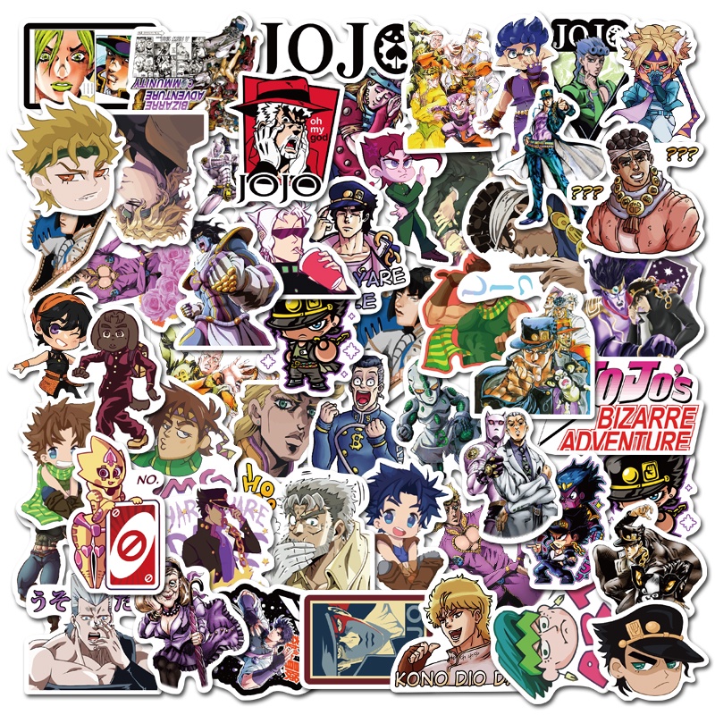 Bộ 10 / 50 Miếng Dán Hoạt Hình Jojo 'S bizarre adventure Chống Thấm Nước