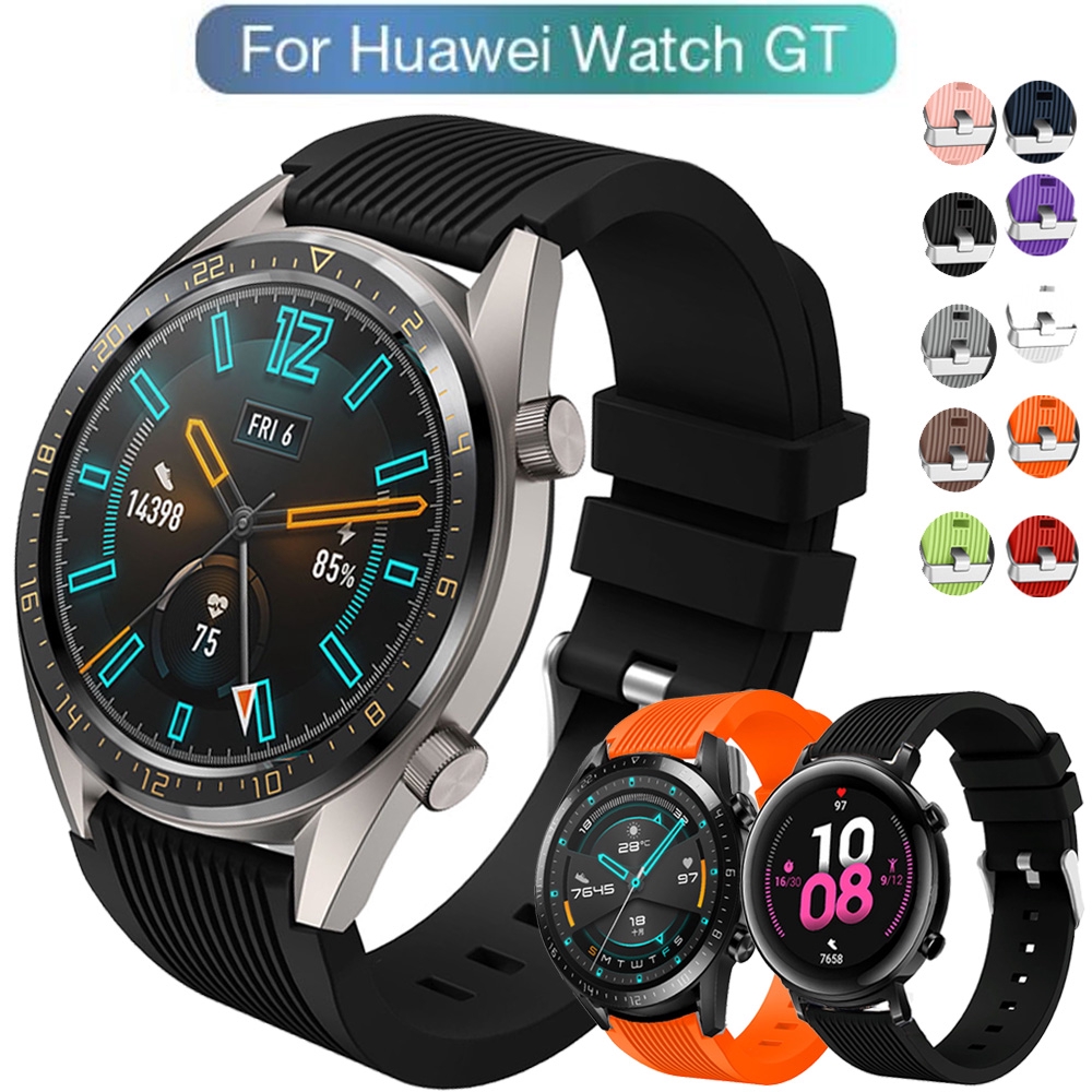 Dây Đeo Silicon 20Mm 22mm Cho Đồng Hồ Thông Minh Huawei Watch GT 2 GT Honor magic Watch 2 42mm 46mm