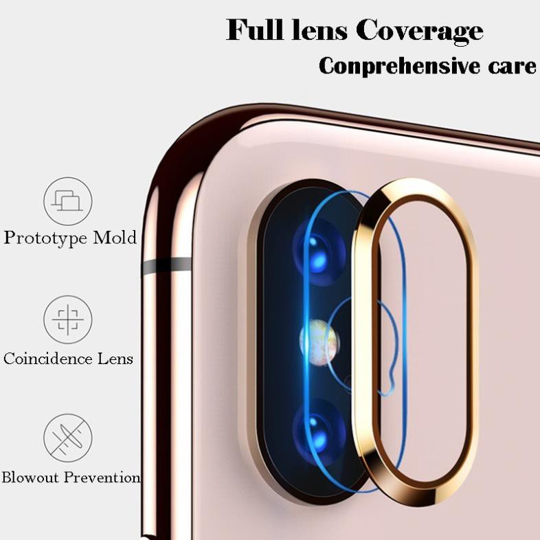 [CHỐNG TRẦY XƯỚC] KÍNH CƯỜNG LỰC CAMERA VÀ VIỀN KIM LOẠI BẢO VỆ CAMERA IPHONE 11 PRO MAX XS MAX 7 PLUS 8 PLUS