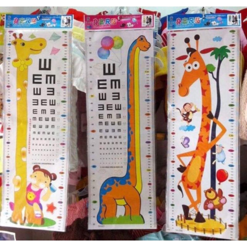 Decal dán tường đo chiều Cao cho bé