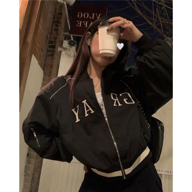 Áo khoác Bomber/Áo khoác Bomber croptop/Áo khoác nữ