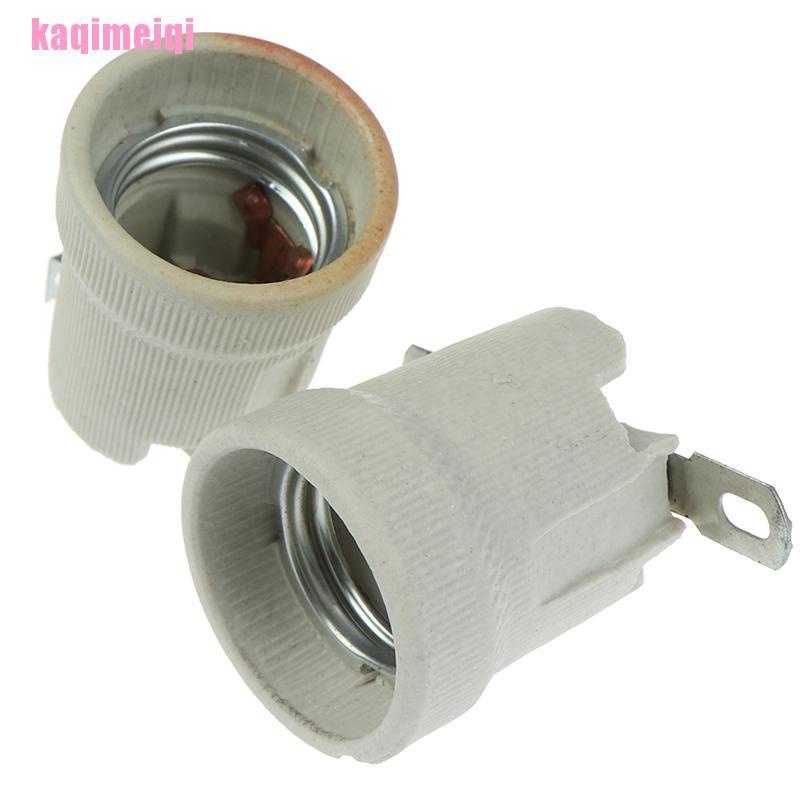 Đuôi Đèn E27 Bằng Sứ Chịu Nhiệt Cao Kèm Giá Đỡ Tiện Dụng