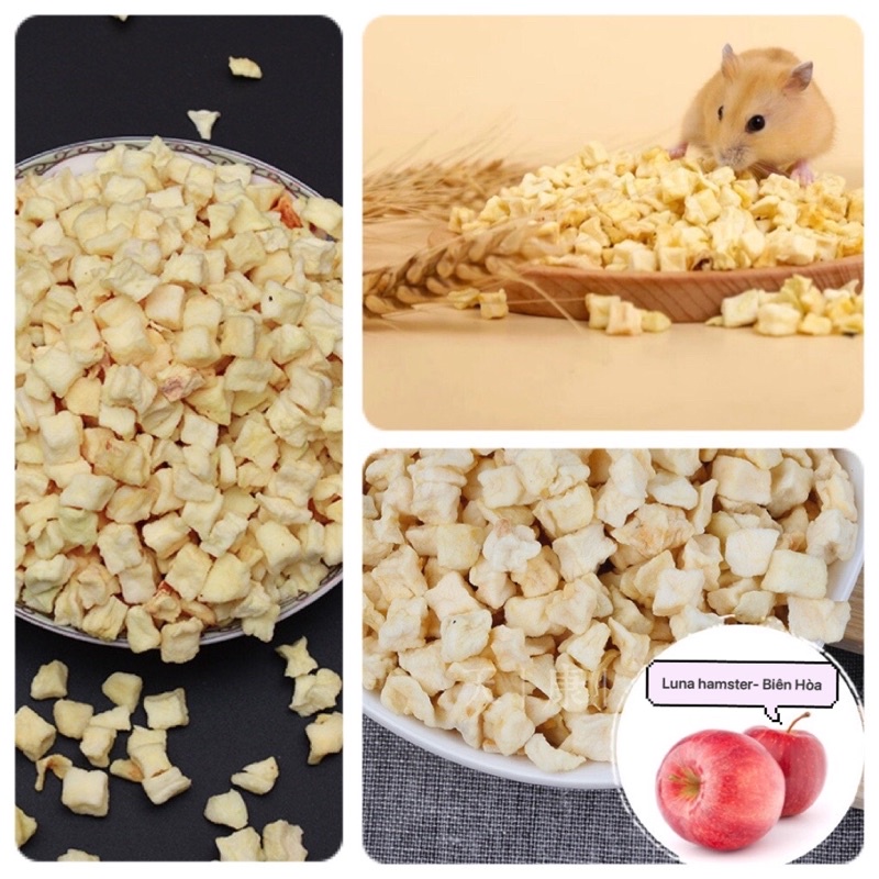 Táo sấy cho hamster. Thức ăn hamster, sóc, thỏ, bọ. . . Táo sấy 20gr