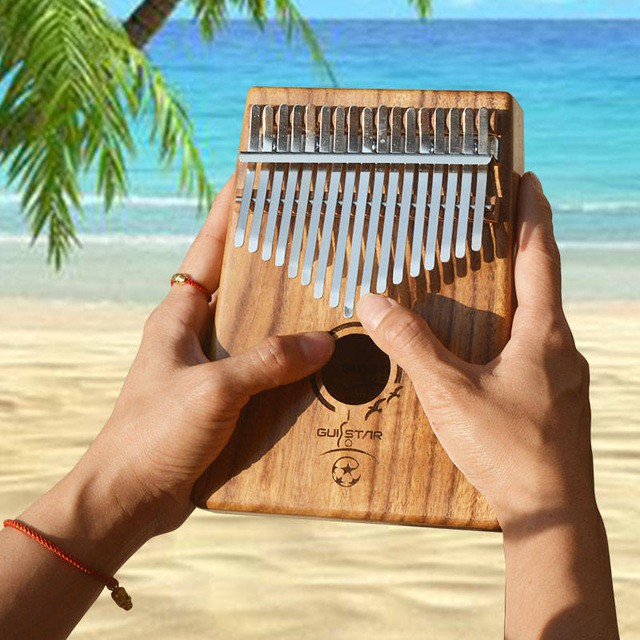 [Có sẵn] Đàn kalimba 17 phím gỗ nguyên khối Mahagony KR000018