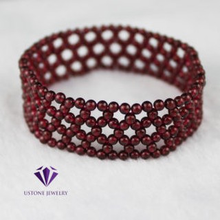 Vòng tay Garnet ngọc hồng lựu tự nhiên TH-1633