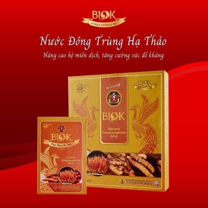 [HÀNG MỚI] Nước Uống Đông Trùng Hạ Thảo BIOK, bổ sung năng lượng.Thực phẩm tăng sức đề kháng.
