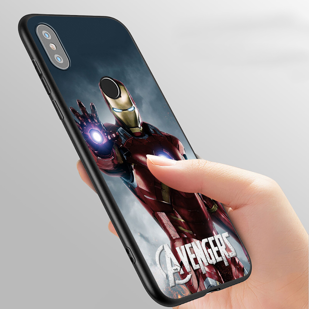 Ốp Điện Thoại Mềm Hình Avenger Captain America Iron Man Mp29 Cho Xiaomi Mi Max 3 8 9 F1 A1 A2 5x 6x Pro Lite Se