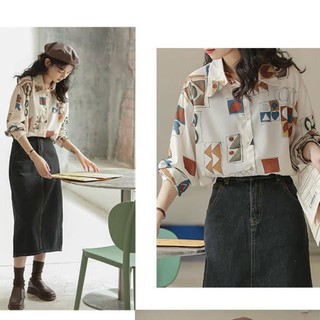 Áo sơ mi bigsize họa tiết