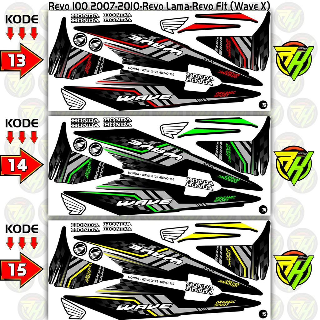 Sticker Dán Trang Trí Xe Revo Abs 110 2007-2010-revo Fit (wave X) Rk-a