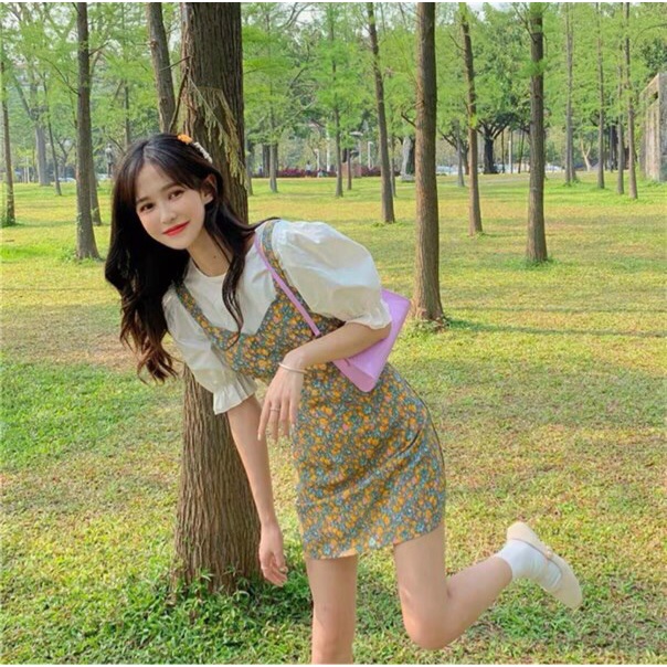 Set đầm yếm hoa nhí Zashopp