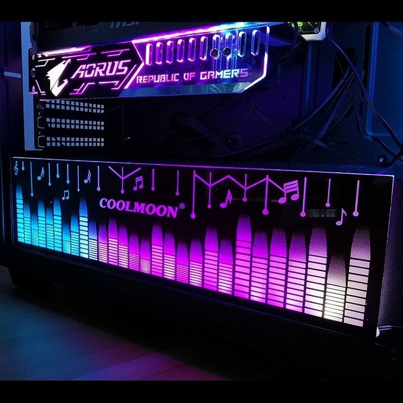 Thanh Led RGB Coolmoon Music bar đồng bộ Hub , Dùng độ trang trí cho case nguồn máy tính