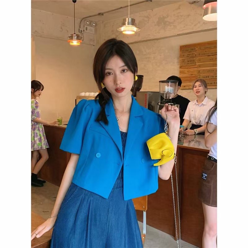 Áo Khoác Blazer Nữ Tay Ngắn Phong Cách Hàn Quốc | BigBuy360 - bigbuy360.vn