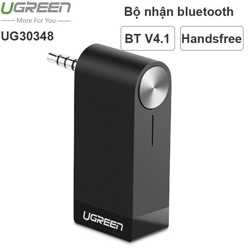 Thiết bị nhận Bluetooth 4.1 Ugreen 30347 MM114 Chính Hãng (dùng cho xe hơi,có tích hợp Míc+Pin)