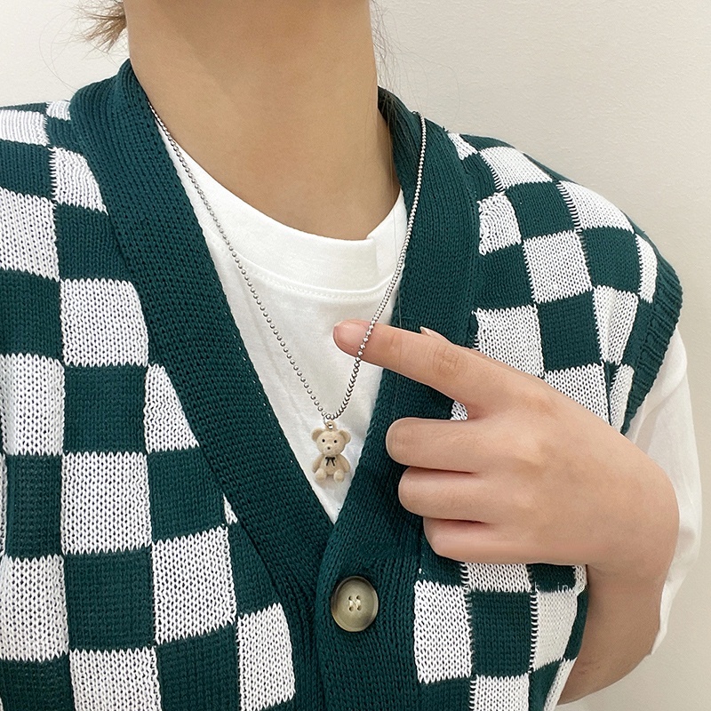 Vòng cổ mặt gấu bông dễ thương thời trang cho nữ