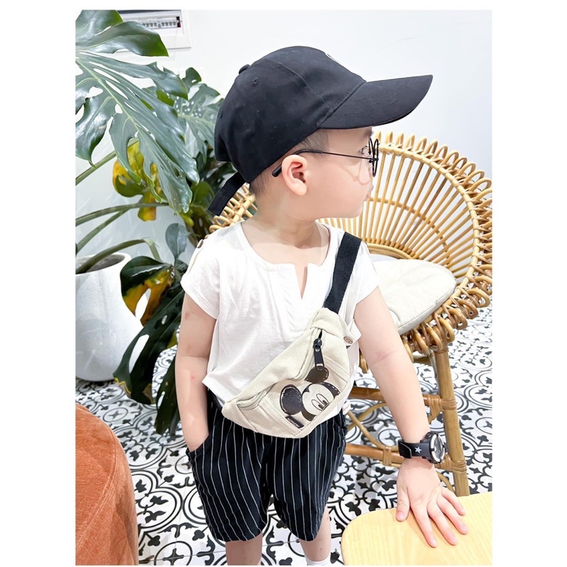 Bộ mickey cổ V cho bé trai