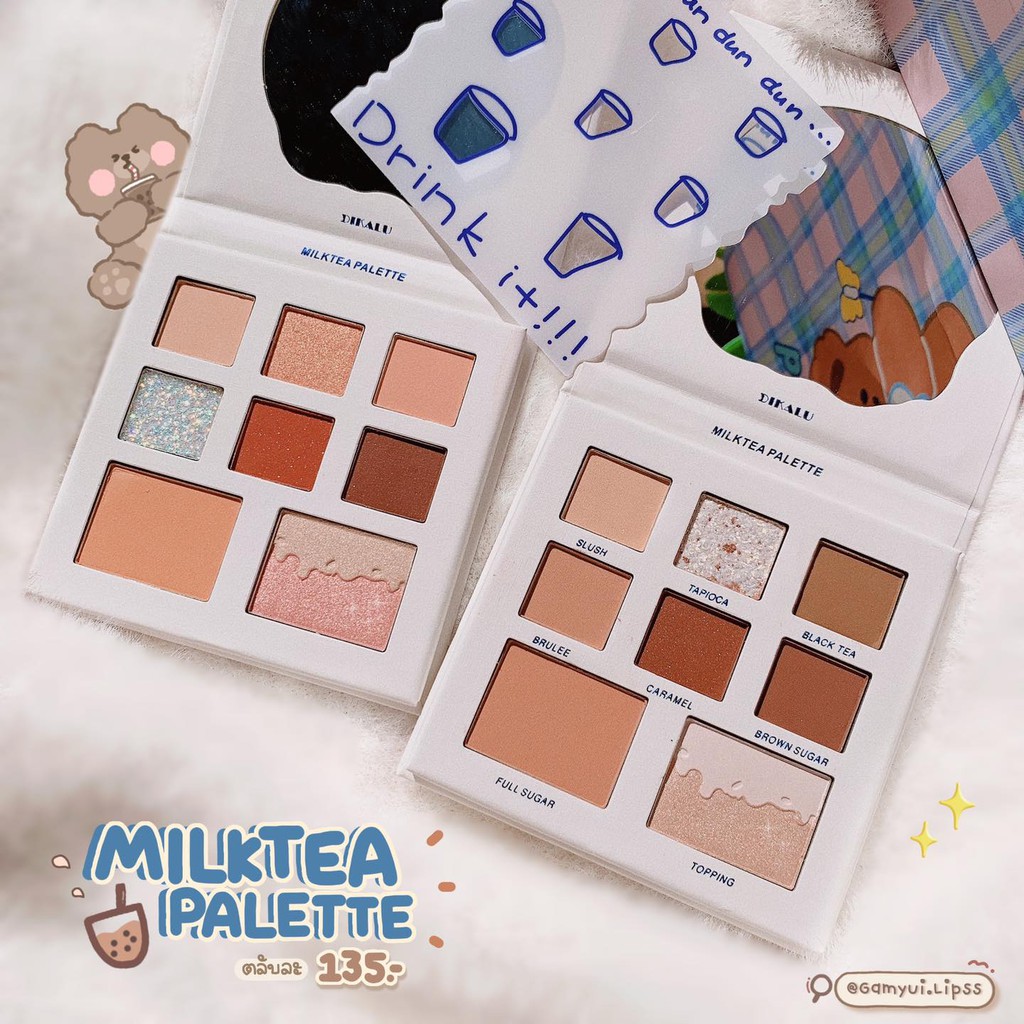 🌈🍓🍭 Bảng Phấn Mắt Dikalu Milktea Palette Siu Hot - Y364-C10T2 | BigBuy360 - bigbuy360.vn