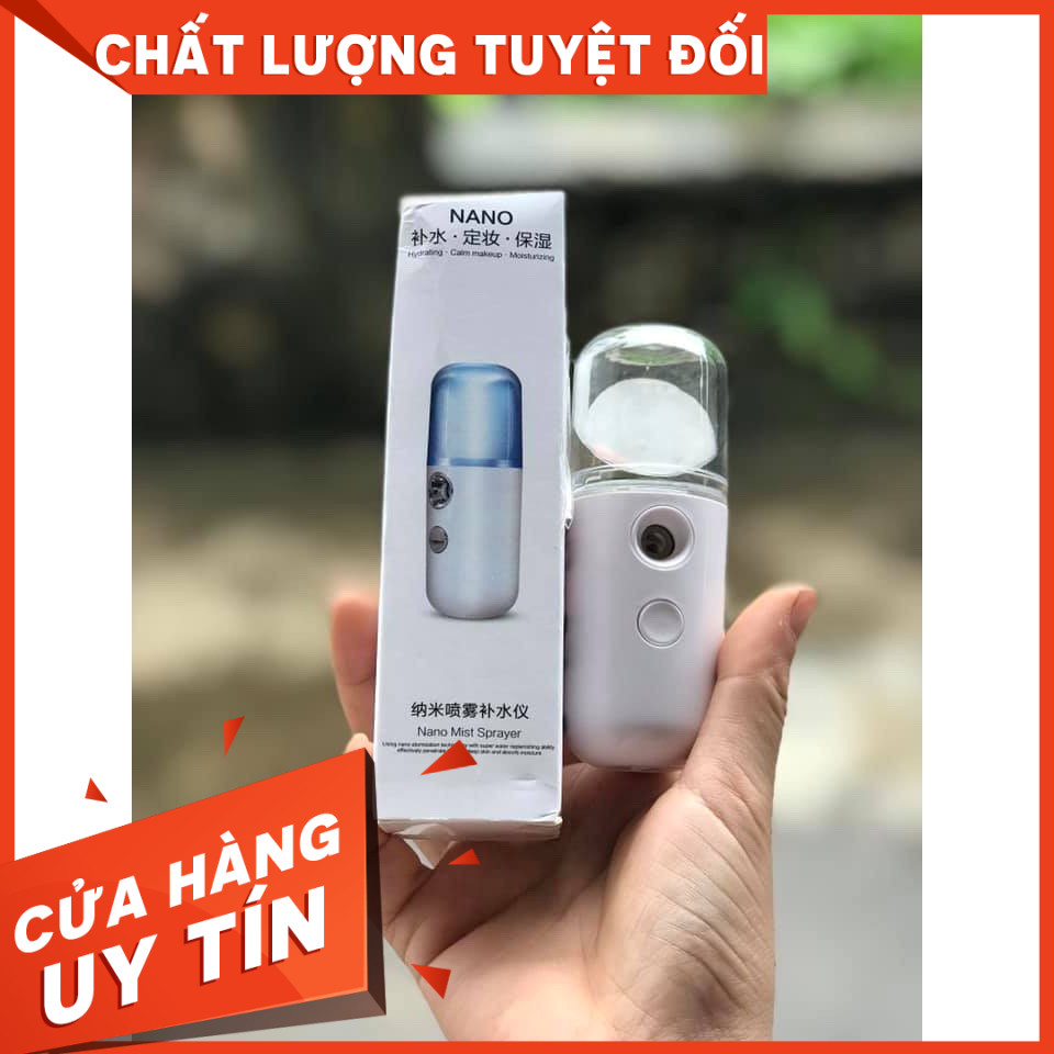 (HOT HIT)[FREESHIP] Máy Phun Sương Xông Hơi Mặt NaNo Mini Cầm Tay Hỗ Trợ Dưỡng Da Cấp Nước Tối Đa - Loại xịnCòn hàng