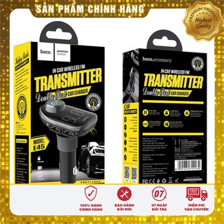 Bộ sạc xe hơi Hoco E45 với bộ phát FM không dây
