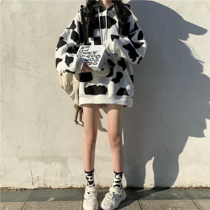 💖 MẪU HÓT 💖 Áo hoodie bò sữa nam nữ có Nón unisex form rộng họa tiết cực đẹp thời trang năng động khoác Mũ to | BigBuy360 - bigbuy360.vn