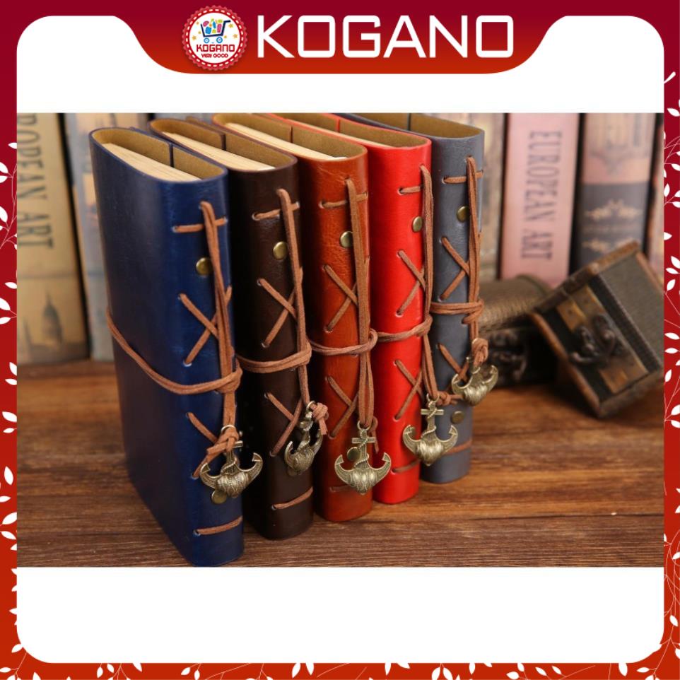 Sổ Tay Da Bìa Còng KOGANO Chất Liệu Da Mềm Ghi Chép Phong Cách Vintage Giấy Kraft SN-001044
