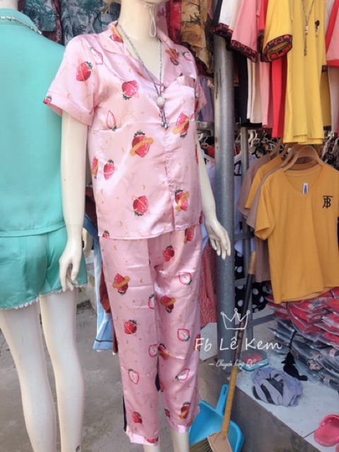 Bộ lụa quần dài