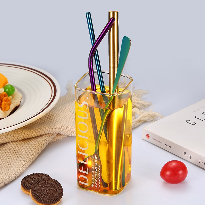 Bộ Ống Hút Và Muỗng Bằng Thép Không Gỉ 304