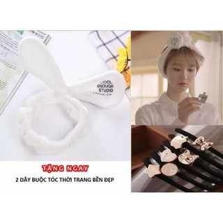 Băng đô tóc tai thỏ thời trang Hàn Quốc + tặng 2 dây buộc tóc bền đẹp
