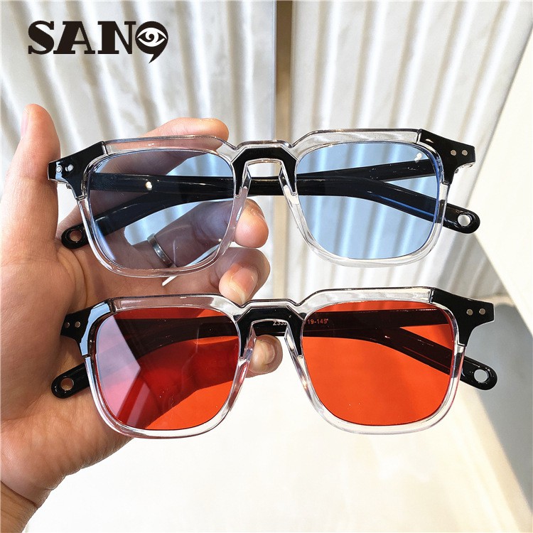 Kính Mát Gọng Vuông Nhỏ Thời Trang Phong Cách Retro Châu Âu Chống Tia UV400