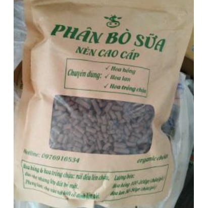 Phân bò sữa nén viên cao cấp gói 1 kg chuyên bón cho hoa, cây cảnh